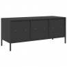 Szafka RTV, czarna, 101,5x39x43,5 cm, stal walcowana na zimno