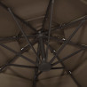 4-poziomowy parasol na aluminiowym słupku, taupe, 3x3 m