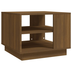 Stolik kawowy, brązowy dąb 55x55x43 cm, materiał drewnopochodny