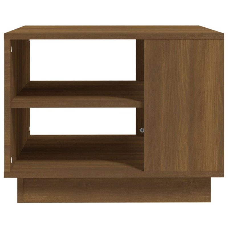 Stolik kawowy, brązowy dąb 55x55x43 cm, materiał drewnopochodny
