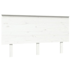 Wezgłowie łóżka, białe, 144x6x82,5 cm, lite drewno sosnowe