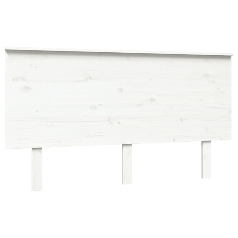 Wezgłowie łóżka, białe, 144x6x82,5 cm, lite drewno sosnowe
