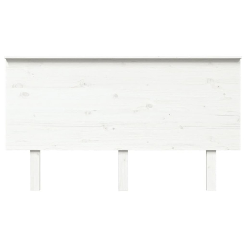 Wezgłowie łóżka, białe, 144x6x82,5 cm, lite drewno sosnowe