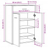 Szafka na buty, dąb artisan 60x35x84cm materiał drewnopochodny