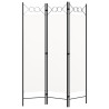 Parawan 3-panelowy, biały, 120 x 180 cm