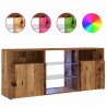 Szafka pod TV z oświetleniem LED, stare drewno, 120x30x50 cm
