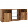 Szafka pod TV z oświetleniem LED, stare drewno, 120x30x50 cm
