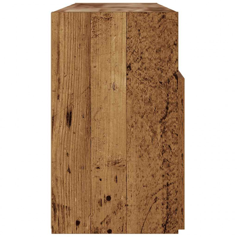 Szafka pod TV z oświetleniem LED, stare drewno, 120x30x50 cm