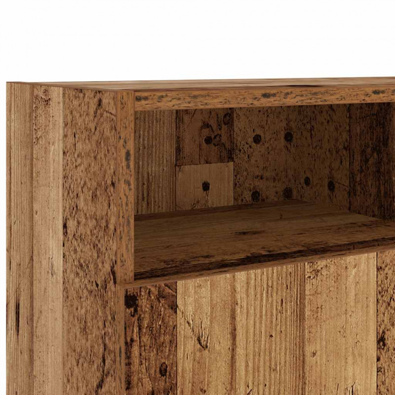 Szafka pod TV z oświetleniem LED, stare drewno, 120x30x50 cm