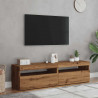 Szafki TV z LED, 2 szt., dąb artisan, materiał drewnopochodny