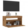 Szafki TV z LED, 2 szt., dąb artisan, materiał drewnopochodny