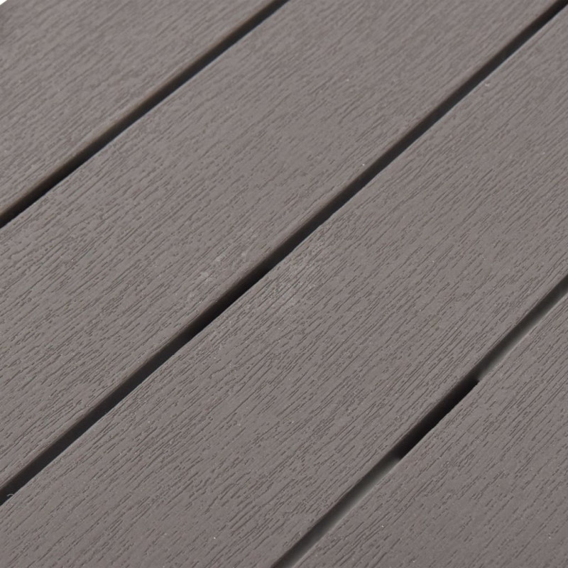 Ławki ogrodowe, 2 szt., mocca, plastik