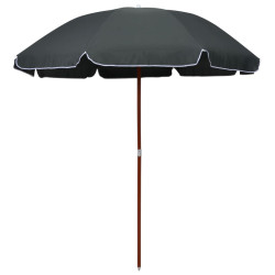 Parasol ogrodowy na stalowym słupku, 240 cm, antracytowy