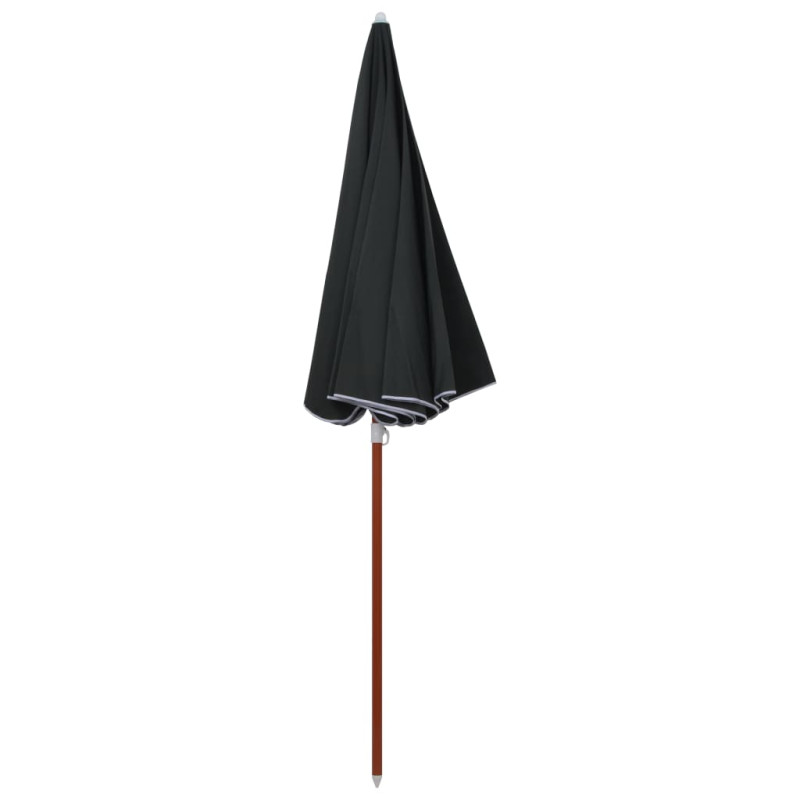 Parasol ogrodowy na stalowym słupku, 240 cm, antracytowy