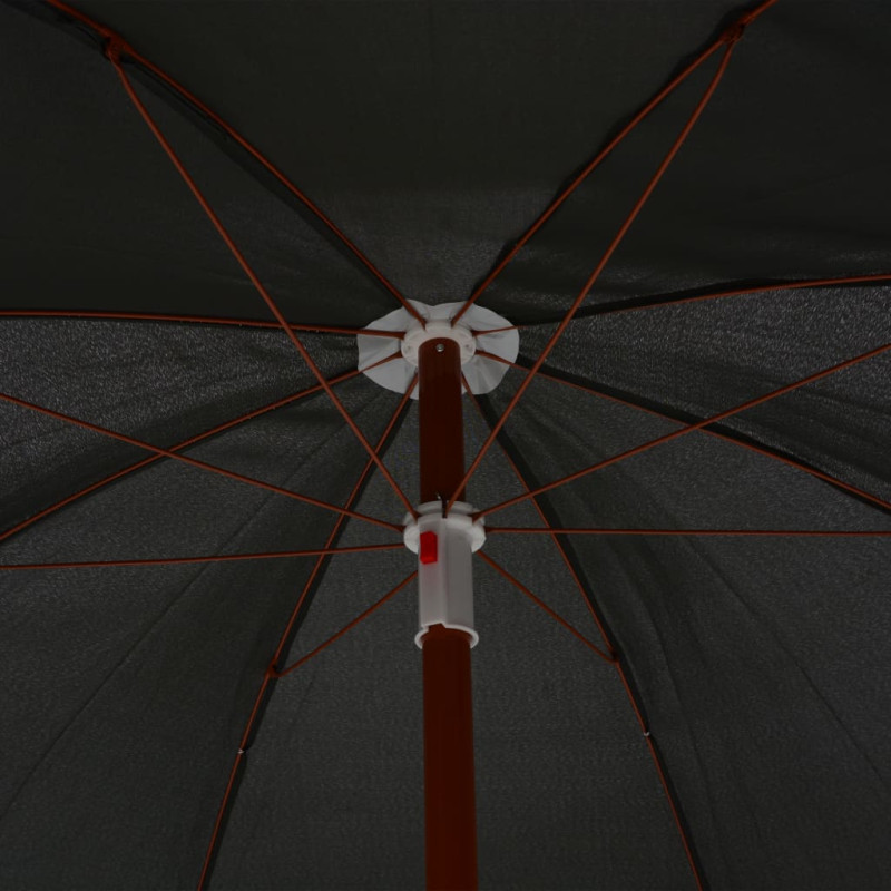 Parasol ogrodowy na stalowym słupku, 240 cm, antracytowy