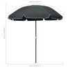 Parasol ogrodowy na stalowym słupku, 240 cm, antracytowy