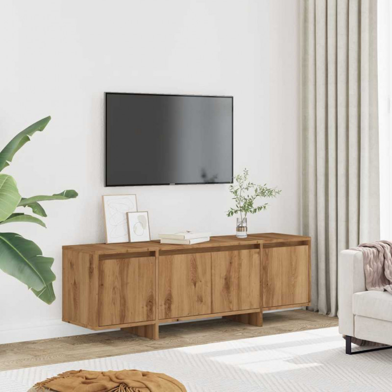 Szafka TV, dąb artisan, 120x30x40,5 cm, materiał drewnopochodny