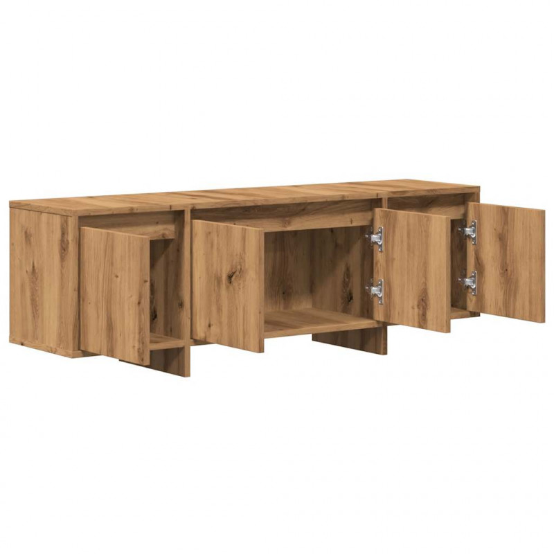Szafka TV, dąb artisan, 120x30x40,5 cm, materiał drewnopochodny