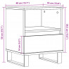 Szafka nocna, stare drewno, 40x35x50cm, materiał drewnopochodny