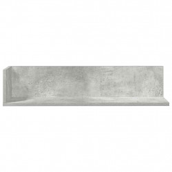 Półki ścienne, 2 szt., szarość betonu, 75x16,5x16,5 cm