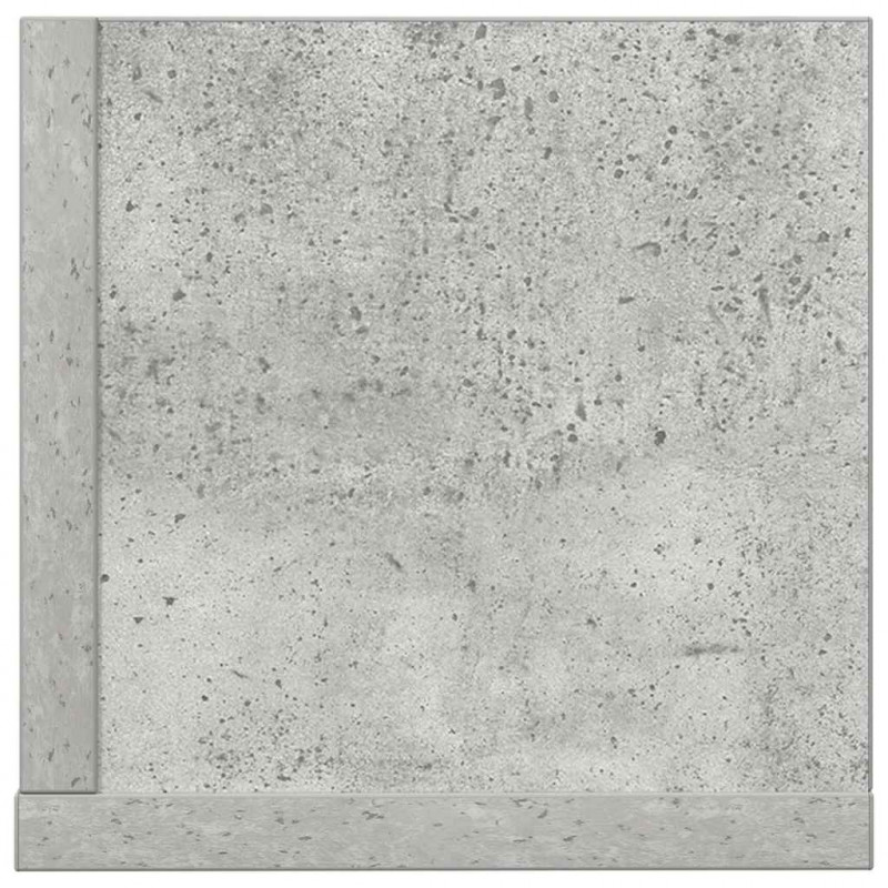 Półki ścienne, 2 szt., szarość betonu, 75x16,5x16,5 cm