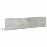 Półki ścienne, 2 szt., szarość betonu, 75x16,5x16,5 cm