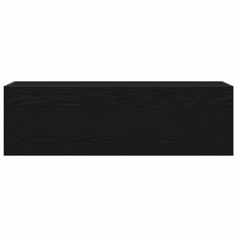 Wisząca szafka łazienkowa, czarna, 100x25x30 cm