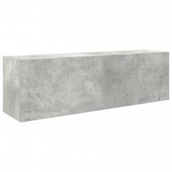 Wisząca szafka łazienkowa, szarość betonu, 100x25x30 cm