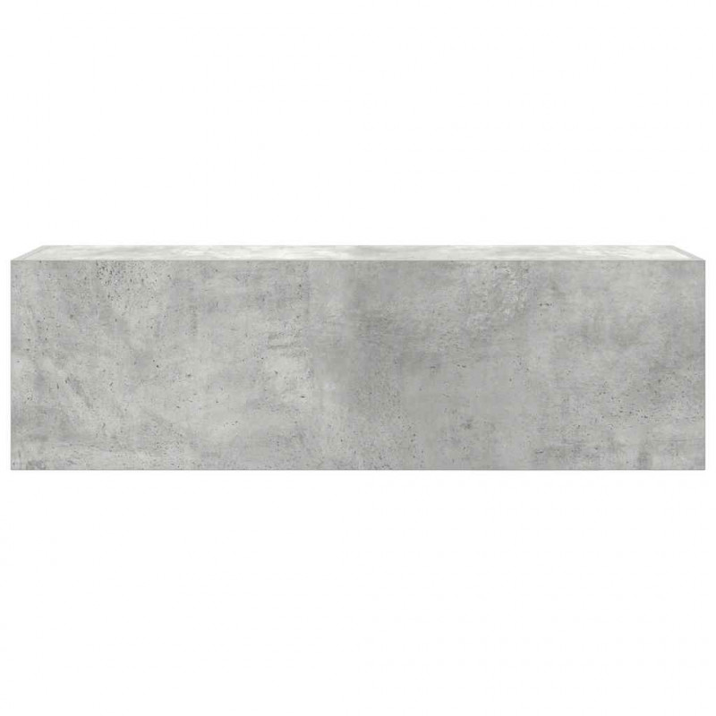 Wisząca szafka łazienkowa, szarość betonu, 100x25x30 cm