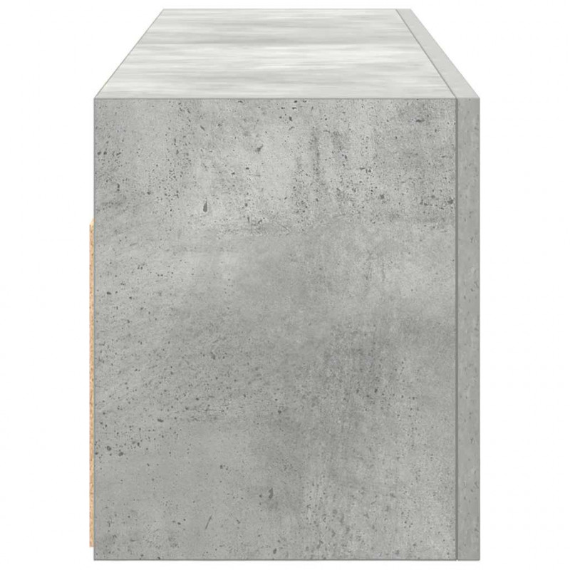 Wisząca szafka łazienkowa, szarość betonu, 100x25x30 cm