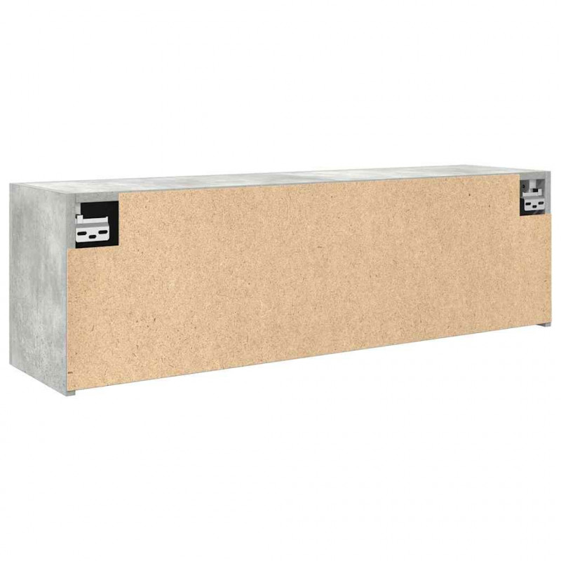 Wisząca szafka łazienkowa, szarość betonu, 100x25x30 cm