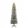 Sztuczna choinka, ośnieżona, 150 lampek LED, 120 cm