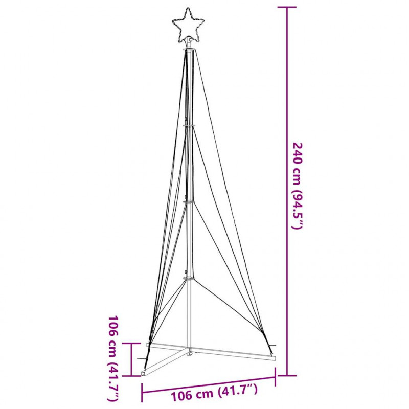 Lampki choinkowe, 483 zimnych białych LED, 240 cm