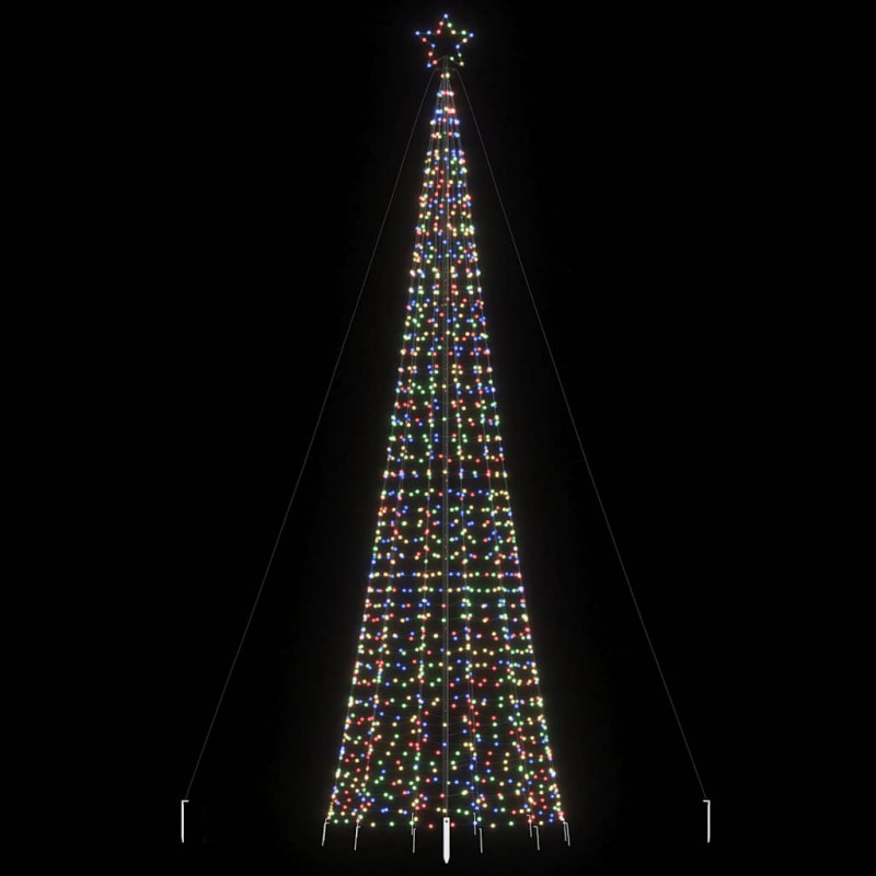 Choinka z lampek, z kołkami, 1534 kolorowych LED, 500 cm