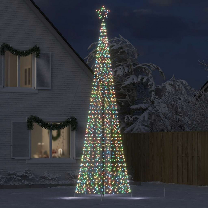 Choinka z lampek, z kołkami, 1534 kolorowych LED, 500 cm