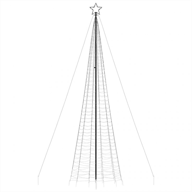 Choinka z lampek, z kołkami, 1534 kolorowych LED, 500 cm