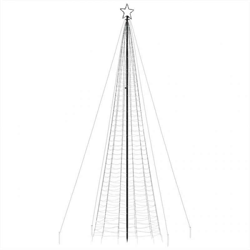 Choinka z lampek, z kołkami, 1534 kolorowych LED, 500 cm
