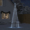 Stożkowa choinka z lampek, 550 zimnych białych LED, 304 cm