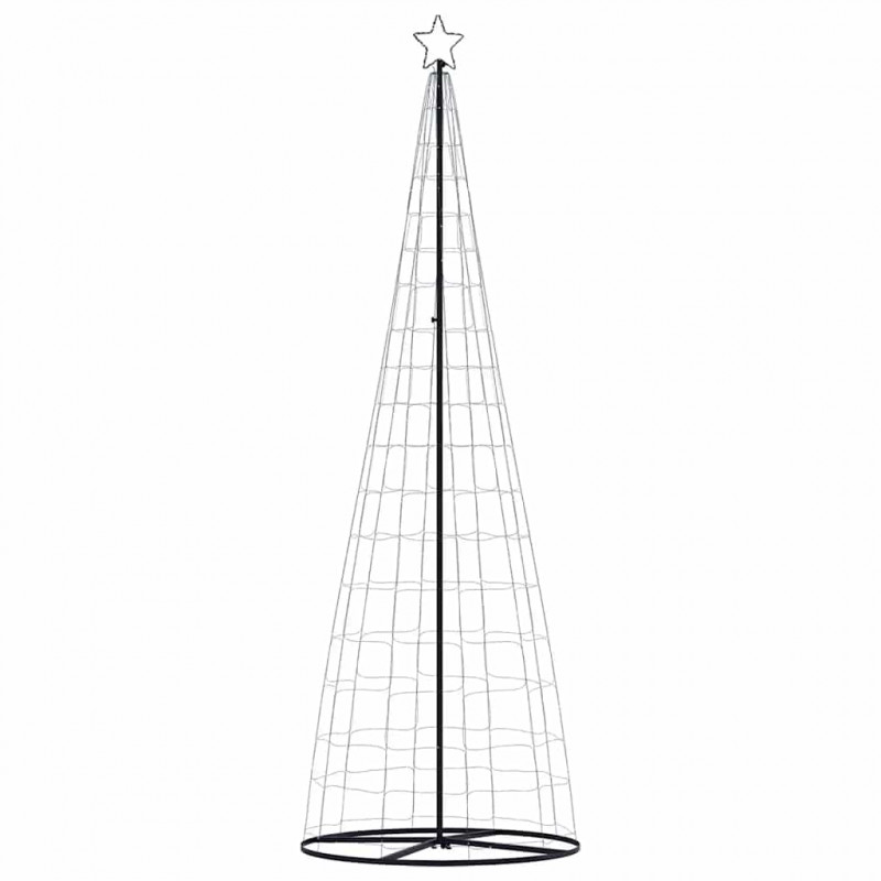 Stożkowa choinka z lampek, 550 zimnych białych LED, 304 cm