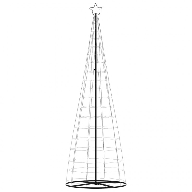 Stożkowa choinka z lampek, 550 zimnych białych LED, 304 cm