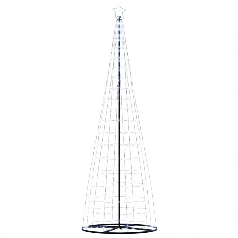 Stożkowa choinka z lampek, 550 zimnych białych LED, 304 cm