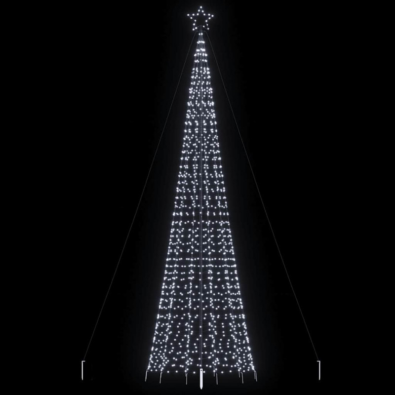 Choinka z lampek, z kołkami, 1534 zimnych białych LED, 500 cm