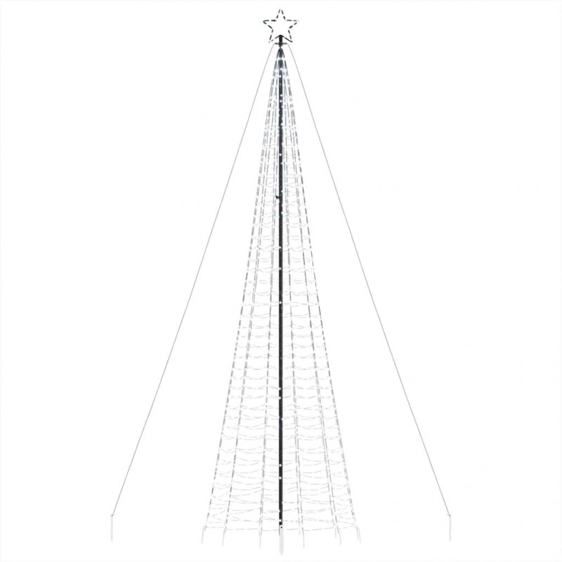 Choinka z lampek, z kołkami, 1534 zimnych białych LED, 500 cm