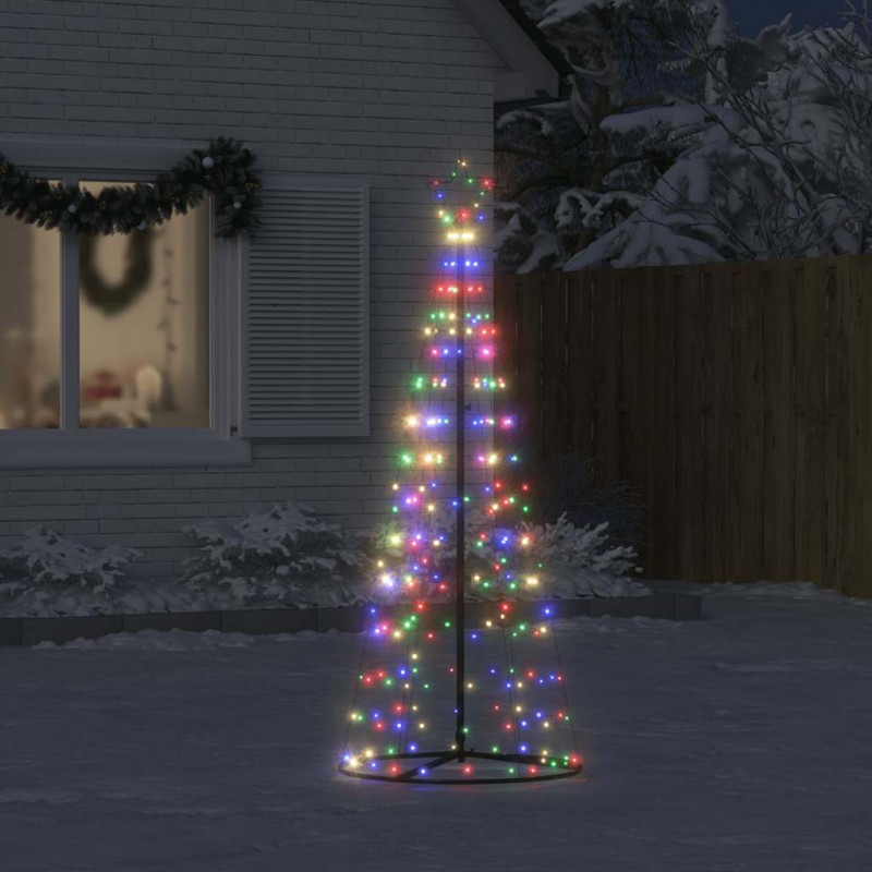 Stożkowa choinka z lampek, 200 kolorowych LED, 182 cm