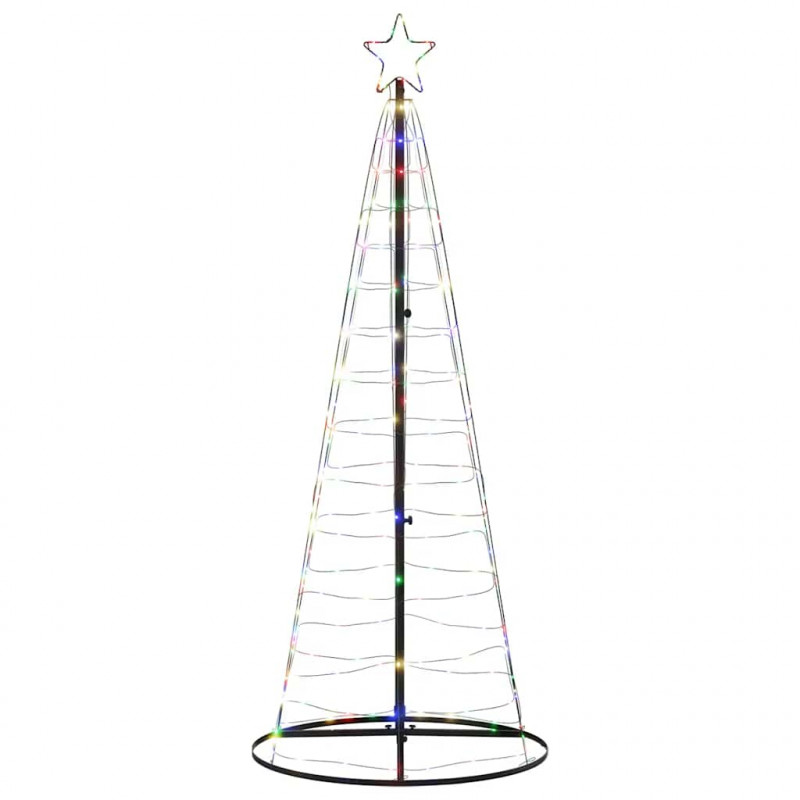 Stożkowa choinka z lampek, 200 kolorowych LED, 182 cm