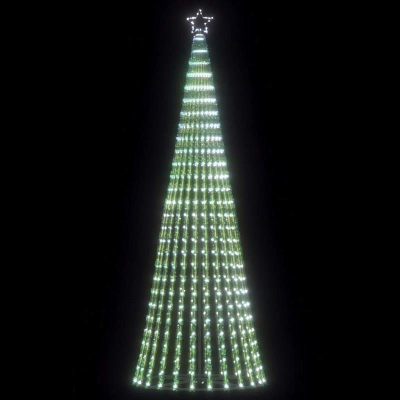 Stożkowa choinka z lampek, 475 zimnych białych LED, 247 cm