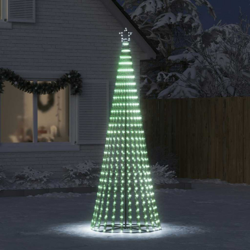 Stożkowa choinka z lampek, 475 zimnych białych LED, 247 cm