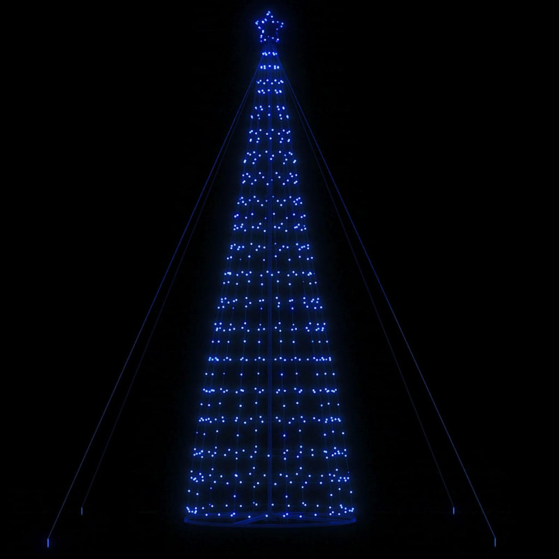 Stożkowa choinka z lampek, 1534 niebieskich LED, 503 cm