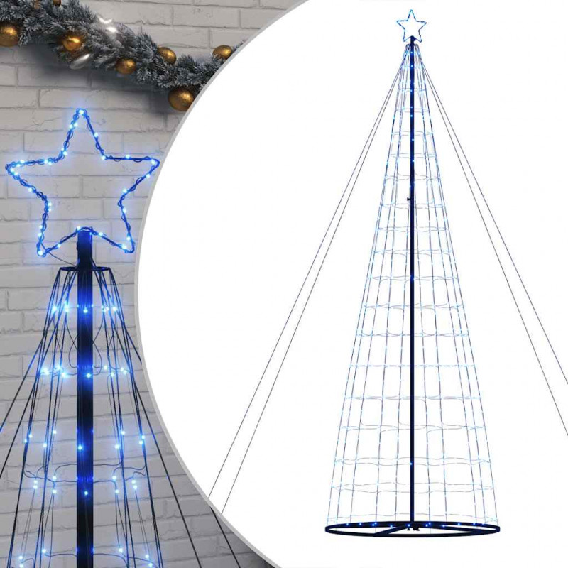 Stożkowa choinka z lampek, 1534 niebieskich LED, 503 cm