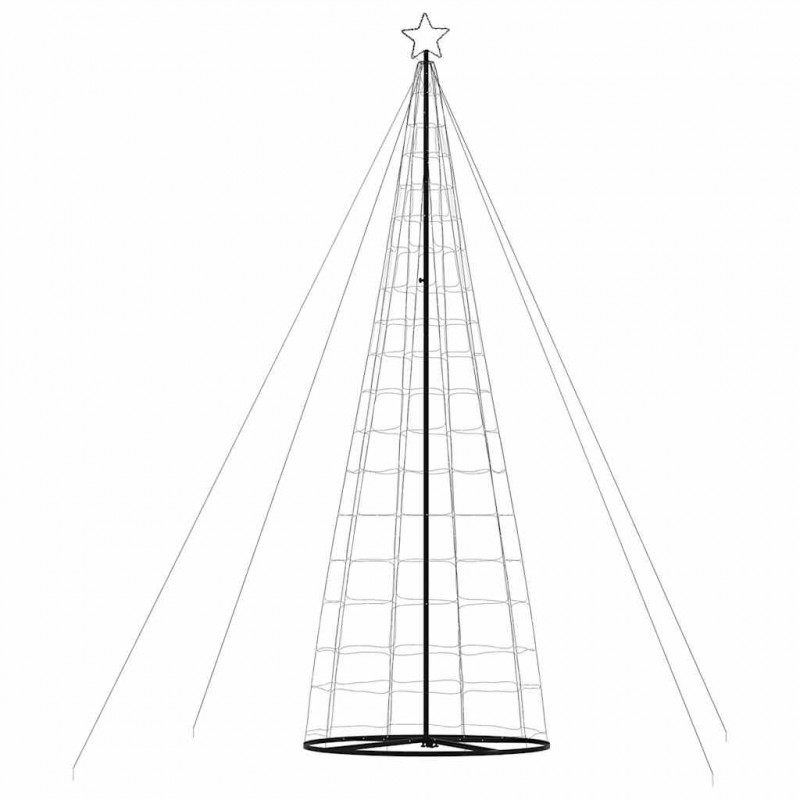 Stożkowa choinka z lampek, 1534 niebieskich LED, 503 cm